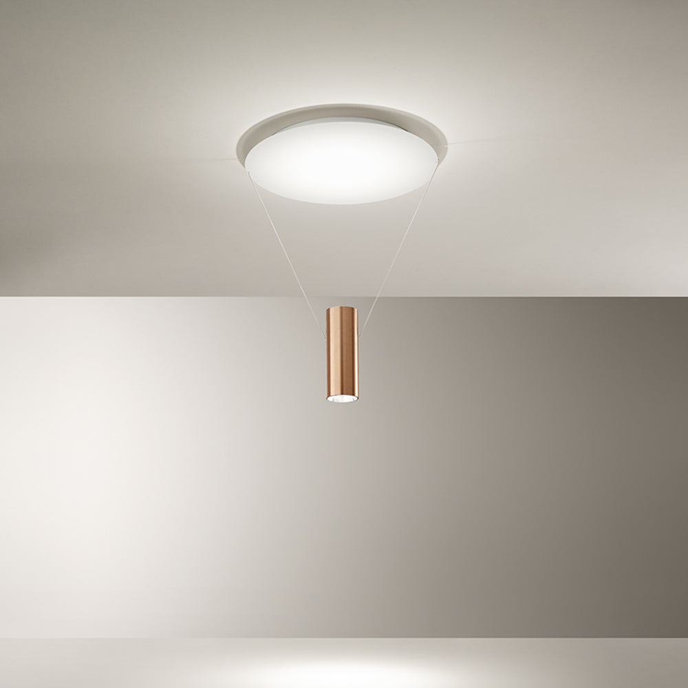 Plafoniera Contemporanea Hang Metallo Bianco Led 36W 3000K