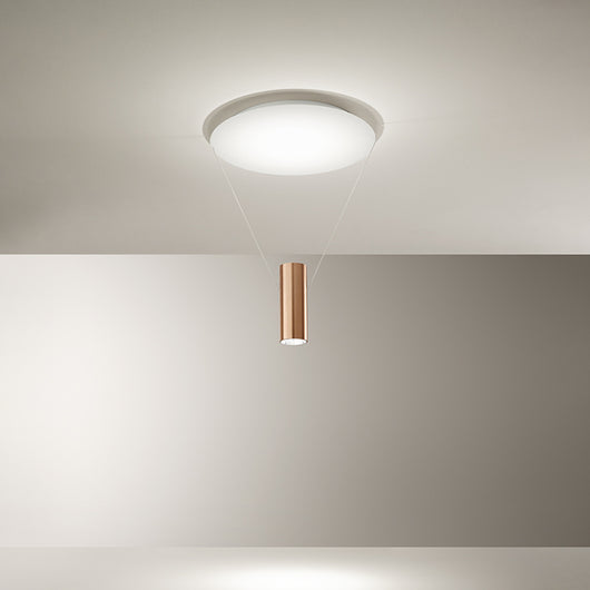 Plafoniera Contemporanea Hang Metallo Bianco Led 36W 3000K