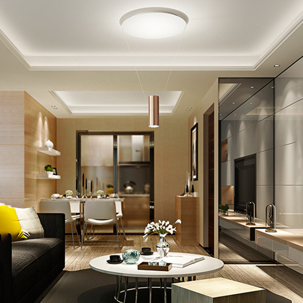 Plafoniera Contemporanea Hang Metallo Bianco Led 36W 3000K