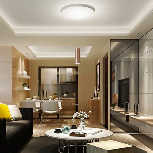 Plafoniera Contemporanea Hang Metallo Bianco Led 36W 3000K