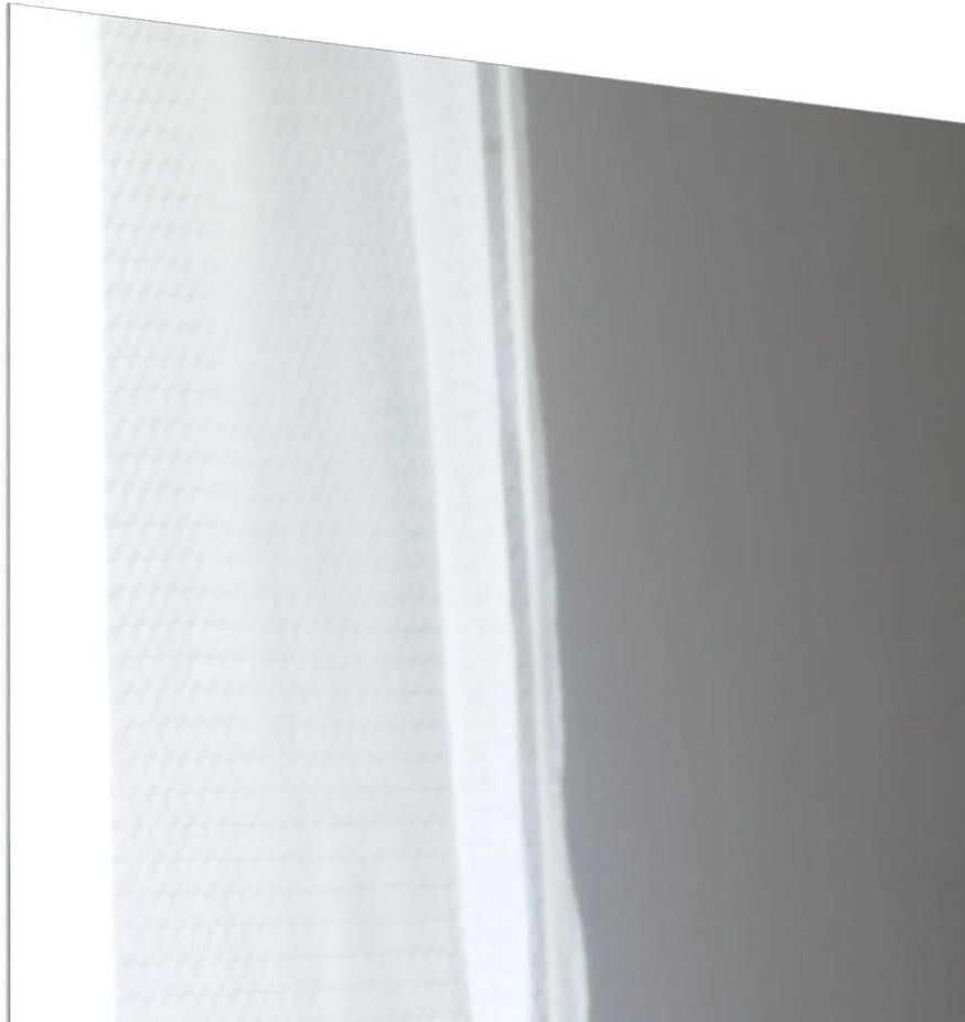 Specchio bagno Viola, Bianco, 4 x 70 cm, montabile a parete e compatibile con la collezione Viola