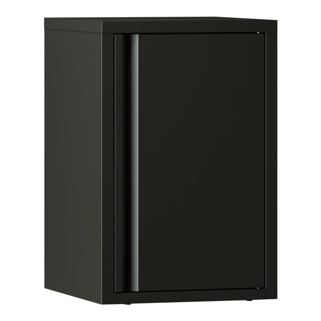 Mobiletto portaoggetti da parete in acciaio nero 50 x 33 x 35 cm 03_0008889