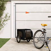 Rimorchio da Bici per Animali Nero Oxford e Ferro 94003