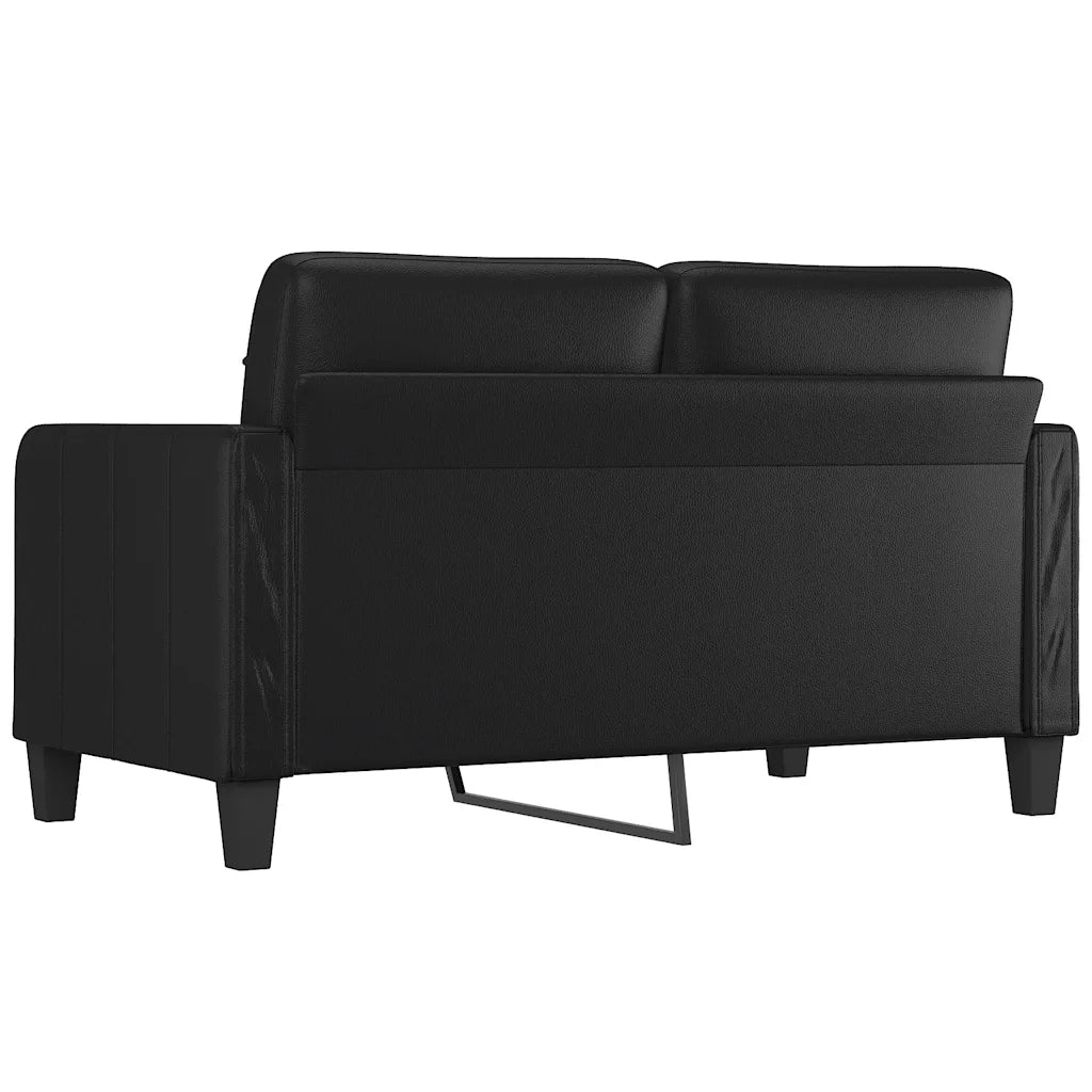 Divano | Divano da soggiorno | Sofa a 2 Posti Nero 140 cm in Similpelle