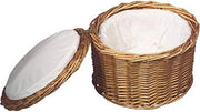 Eiermand, colore lichtbeige, contenitore per uova, manico rigido di legno, capace per circa 20 uova, mantiene il contenuto caldo grazie alla imbottitura, diametro Ø 25 cm, altezza 17,5 cm
