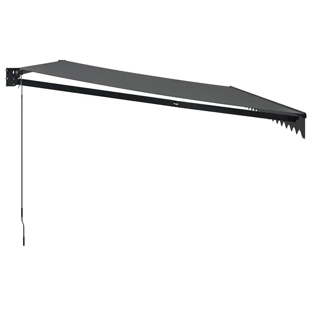 Tenda da Sole Retrattile Antracite 5x3 m in Tessuto e Alluminio