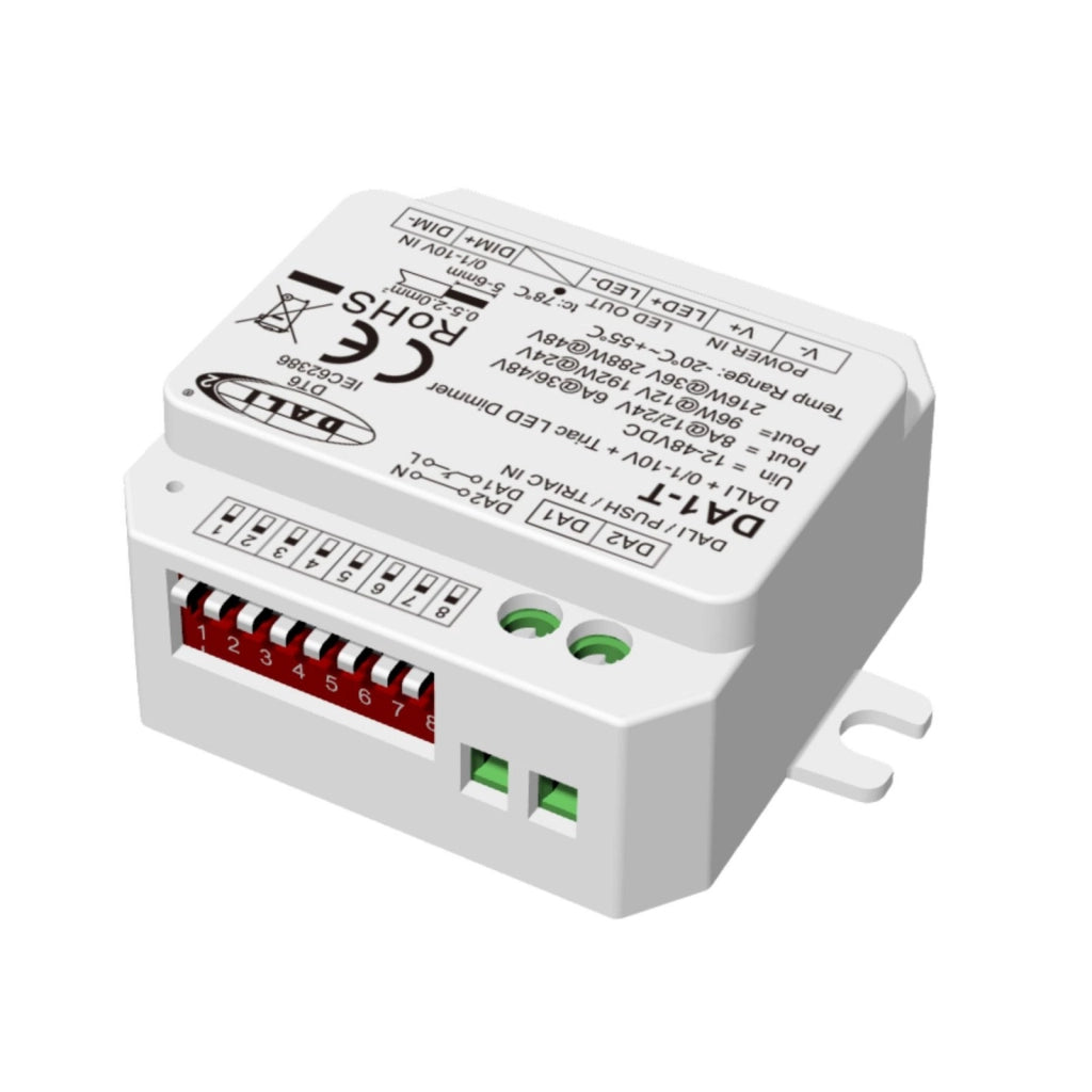 Led Dimmer DALI AC Push Triac 0/1-10V, Pulsante NO, 12V 24V 36V 48V 8A, 1 Canale Tensione Costante, per Strisce LED Monocolore
