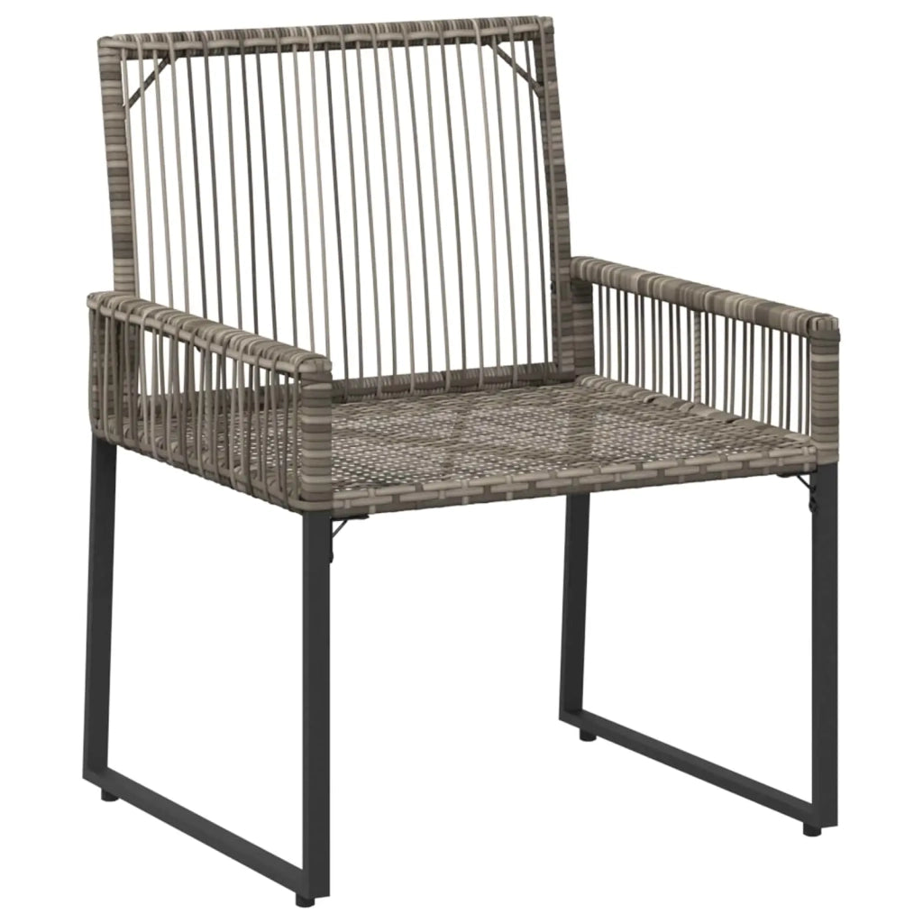 Set di Mobili da Esterno 9 pz | Set Salotto da Giardino Grigio e Blu Navy polyrattan