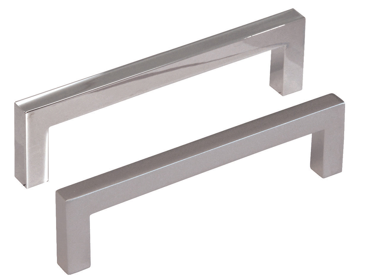 MANIGLIE PER MOBILI FISSE MOD.UN34 IN ZAMA- - interfori mm.96 cromo lucido - 5 pezzi METALSTYLE