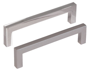 MANIGLIE PER MOBILI FISSE MOD.UN34 IN ZAMA- - interfori mm.96 cromo lucido - 5 pezzi METALSTYLE