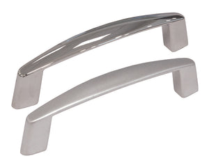 MANIGLIE PER MOBILI FISSE MOD.UN17-18 IN ZAMA- - interfori mm.128 cromo lucido - 5 pezzi METALSTYLE