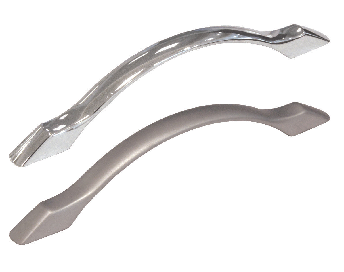 MANIGLIE PER MOBILI FISSE MOD.UR28 IN ZAMA- - interfori mm.96 cromo opaco - 5 pezzi METALSTYLE