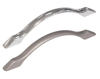 MANIGLIE PER MOBILI FISSE MOD.UR28 IN ZAMA- - interfori mm.96 cromo opaco - 5 pezzi METALSTYLE