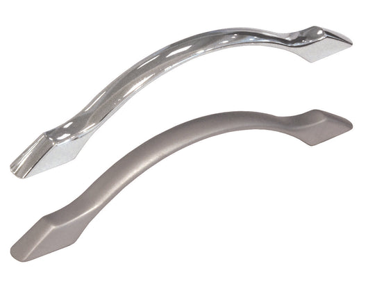 MANIGLIE PER MOBILI FISSE MOD.UR28 IN ZAMA- - interfori mm.96 cromo opaco - 5 pezzi METALSTYLE