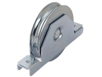 RUOTA CANCELLI GOLA TONDA 1 CUSCINETTO A SFERA ART.425- - ø mm.100x24 - binario ø mm.20 - portata kg.230 - 2 pezzi COMBI