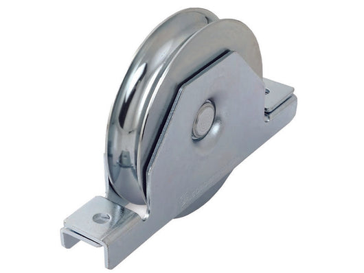 RUOTA CANCELLI GOLA TONDA 1 CUSCINETTO A SFERA ART.425- - ø mm.100x24 - binario ø mm.20 - portata kg.230 - 2 pezzi COMBI