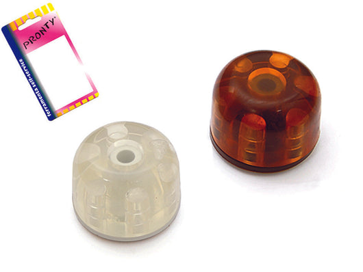 FERMAPORTA ADESIVO BIRILLO Ø MM.30X25 CON FORO VITE IN BLISTER- - marrone, in bl.2 pz. - 12 blister