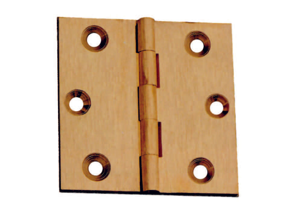 CERNIERE OTTONE FRESATE PIANE- - mm.35x30 - 24 pezzi