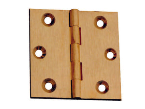 CERNIERE OTTONE FRESATE PIANE- - mm.25x25 - 24 pezzi