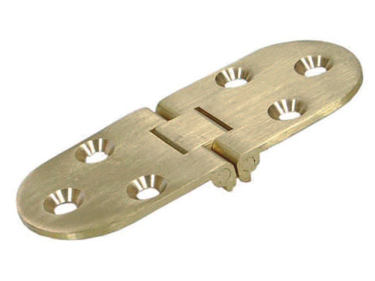 CERNIERA  OTTONE A BISCOTTO CON FERMO- - mm.30x80 - 6 pezzi