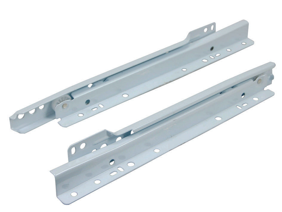 GUIDE SCORREVOLI PER CASSETTI CON RULLI TEFLON BIANCHE- - cm.50 (art.4001 51 2) -  OMGE