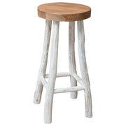 Sgabello da Bar in Legno Massello di Teak cod mxl 67586