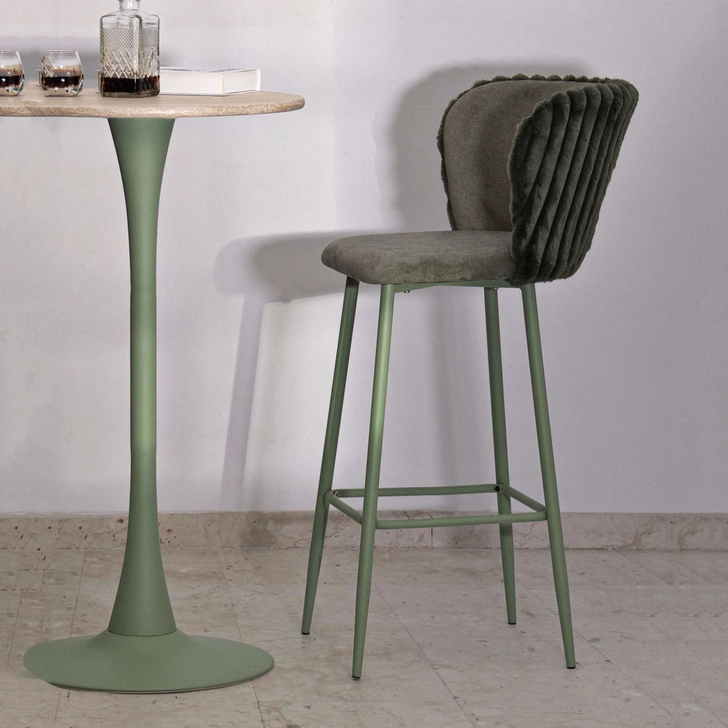 Kalpa, Sgabello Imbottito, 55x58x106h cm Verde