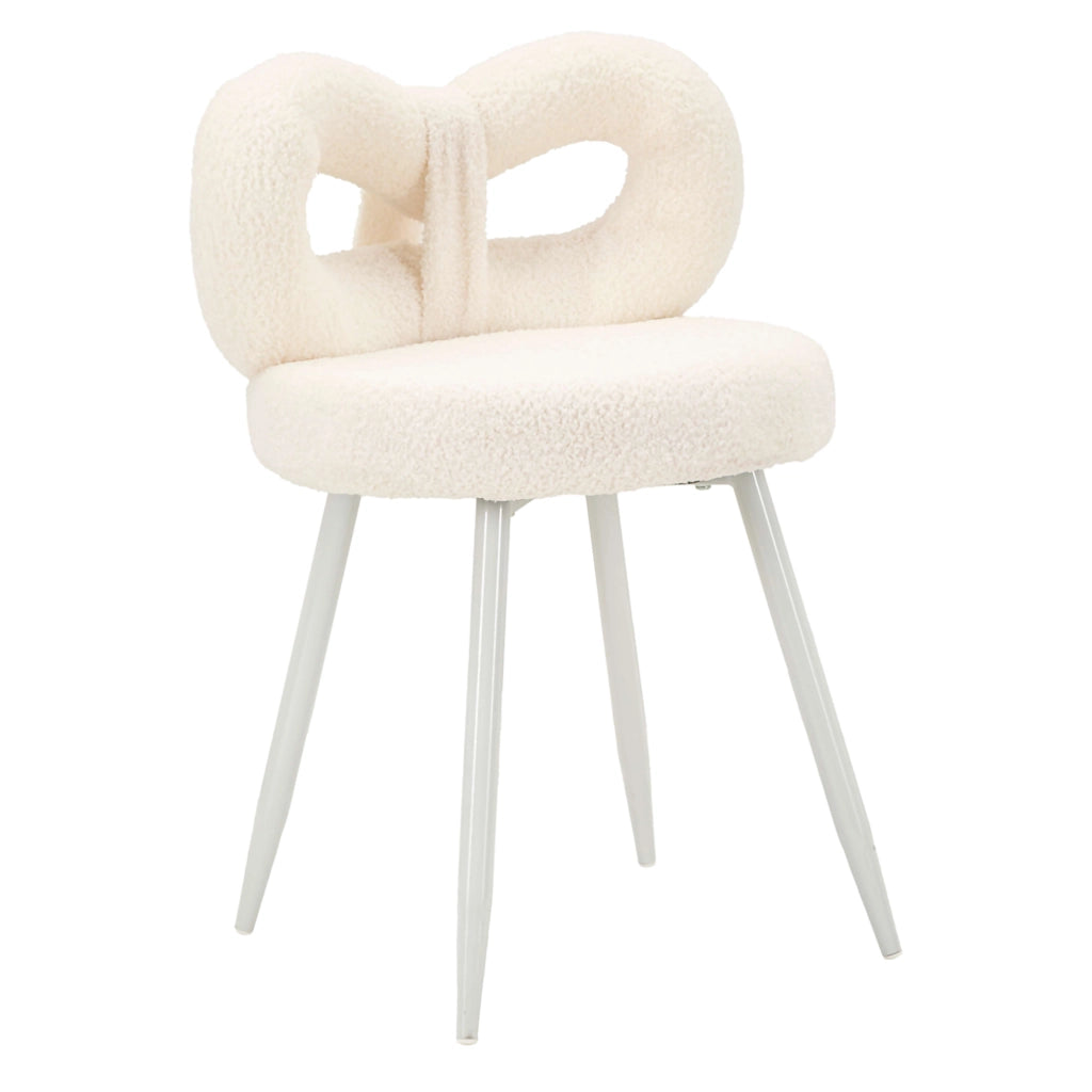 Rishik, Sedia una Sedia, Bianco Crema