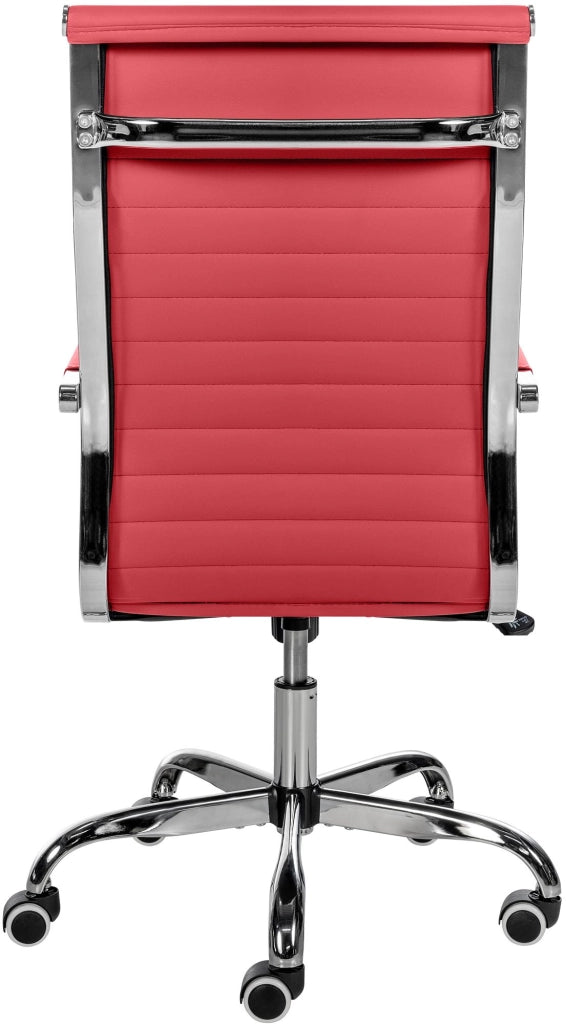 Sedia Da ufficio Amadora rosso,Finta pelle