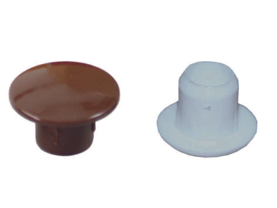 COPRIFORO IN PLASTICA- - ø mm.10 con testa ø mm.17 colore marrone - 2000 pezzi