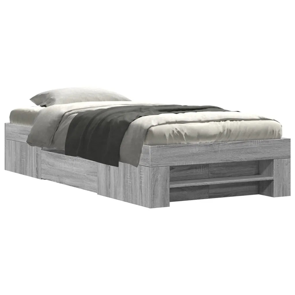 Giroletto Grigio Sonoma 90x200 cm in Legno Multistrato 3295497