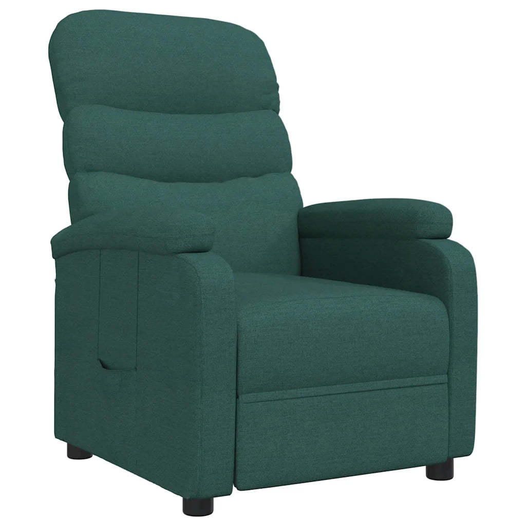 Divano Sedia-Poltrona Reclinabile in Tessuto Verde Scuro 490608