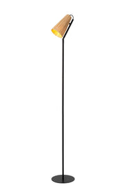 Lampada da terra rattan beige/nero 1xE27 BENSEN Lucide