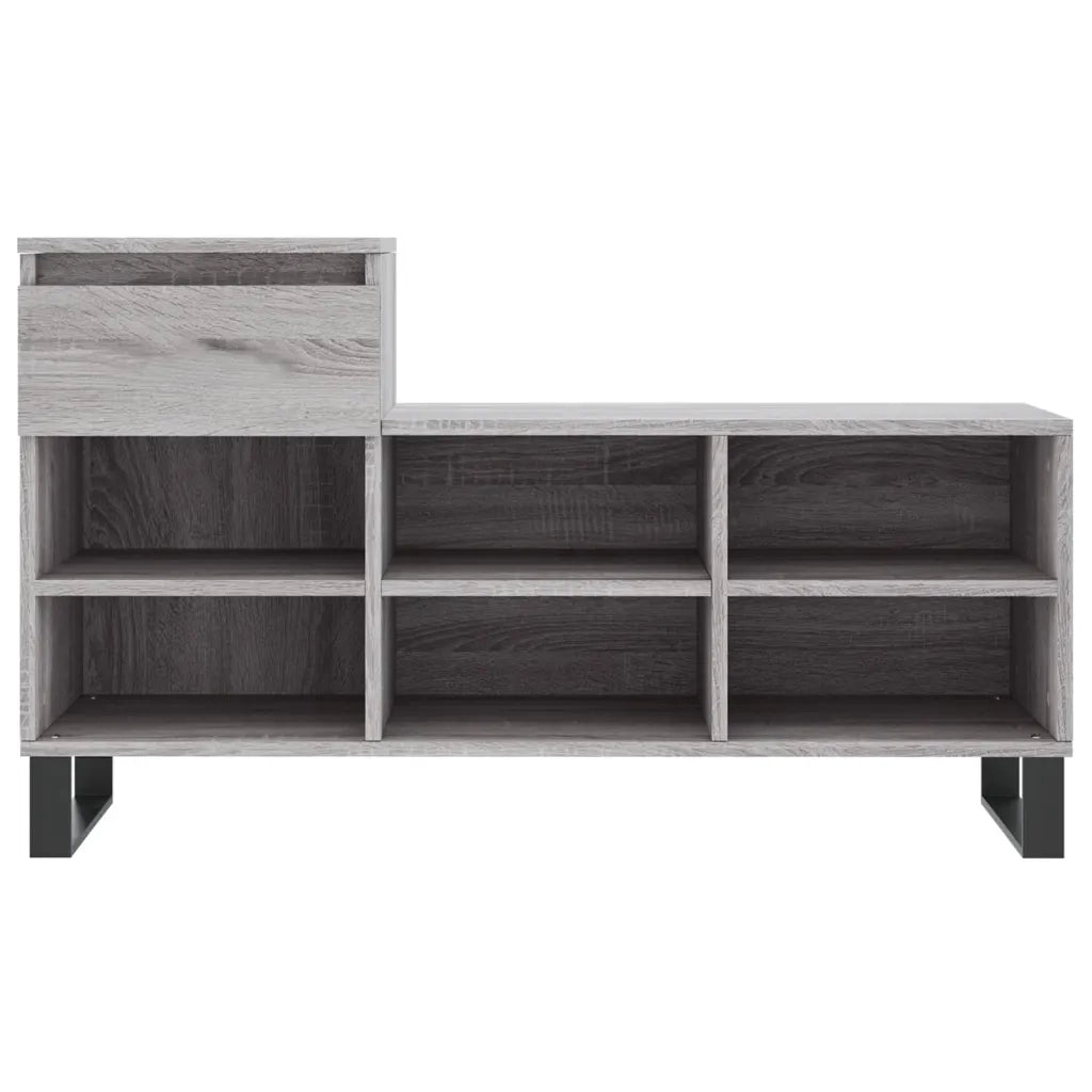 Scarpiera Grigio Sonoma 102x36x60 cm in Legno Multistrato 831378