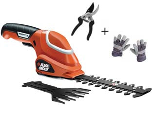 FORBICI CESOIA  PER ERBA E RAMI A BATTERIA LITIO IN KIT 7V IN KIT    BLACK&DECKER