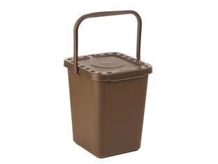 PATTUMIERA ECOPLUS LT.10 CHIUSA MARRONE- - mm.240x255x295h - 12 pezzi