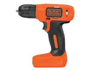 TRAPANO AVVITATORE CON BATTERIA LITIO 7,2V (BDCD8QW)  1 batteria al litio da 1,5 Ah    BLACK&DECKER