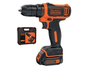TRAPANO AVVITATORE BATTERIA LITO 10,8V (BDCDD12KQW)  1 batteria Litio da 1,5 Ah    BLACK&DECKER