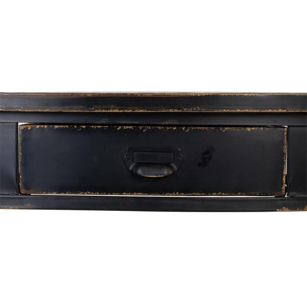 Mobile da ingresso in metallo nero 120x44x80h