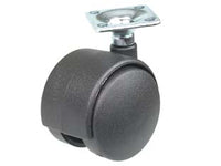 RUOTE DOPPIE IN NYLON CON PIASTRA- - ø mm.50 piastra mm.36x36 - 4 pezzi