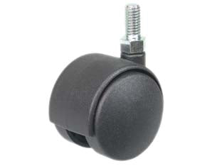 RUOTE DOPPIE IN NYLON CON PERNO- - ø mm.50 perno ø mm.8x15 - 4 pezzi