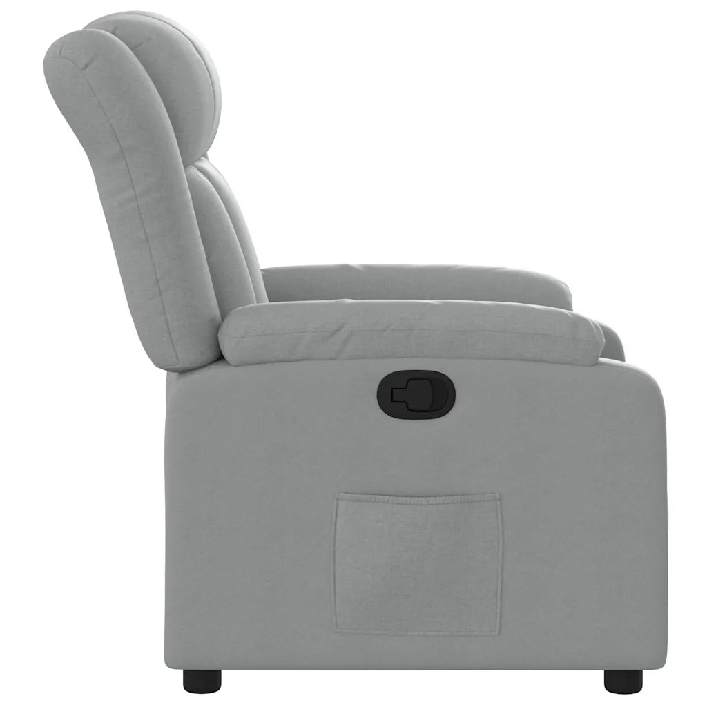 vidaXL Poltrona reclinabile in tessuto grigio chiaro