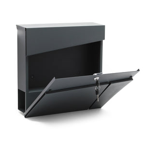 Cassetta postale con vano portagiornale V23 antracite 370 x 102 x 370 mm