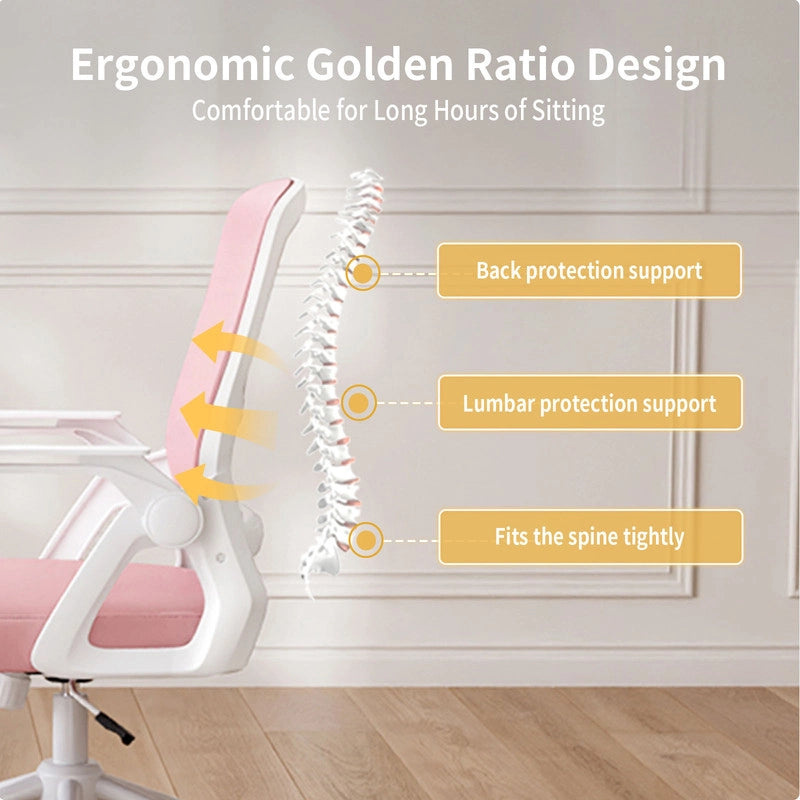 Sedia da ufficio ergonomica, , sedia da computer in rete traspirante con braccioli sollevabili e altezza regolabile
