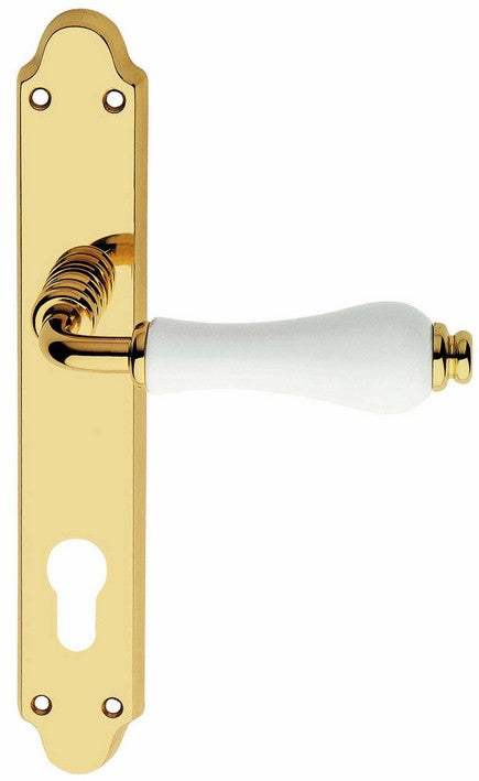 MANIGLIA OTTONE DALIA Q 8/85 F.Y. CARAMICA LUC BIA- 1,0 coppie