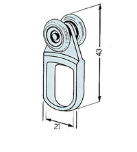 OMGE  902 CARRELLO NYLON A 2 RUOTE D 15 ACC P 10 KG- OMGE- 50,0 pz