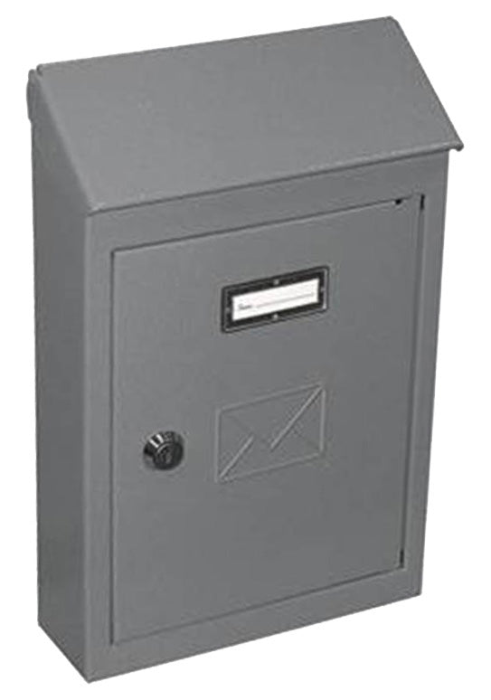 CASSETTA POSTALE 2500 C C/TETTO E CIL 20X6X30 GRIGIO- 6,0 pz