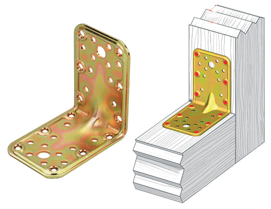 PIASTRA 773 ANGOLARE ACCIAIO TROPIC 65X90X90 MM- ALDEGHI LUIGI SPA- 25,0 pz