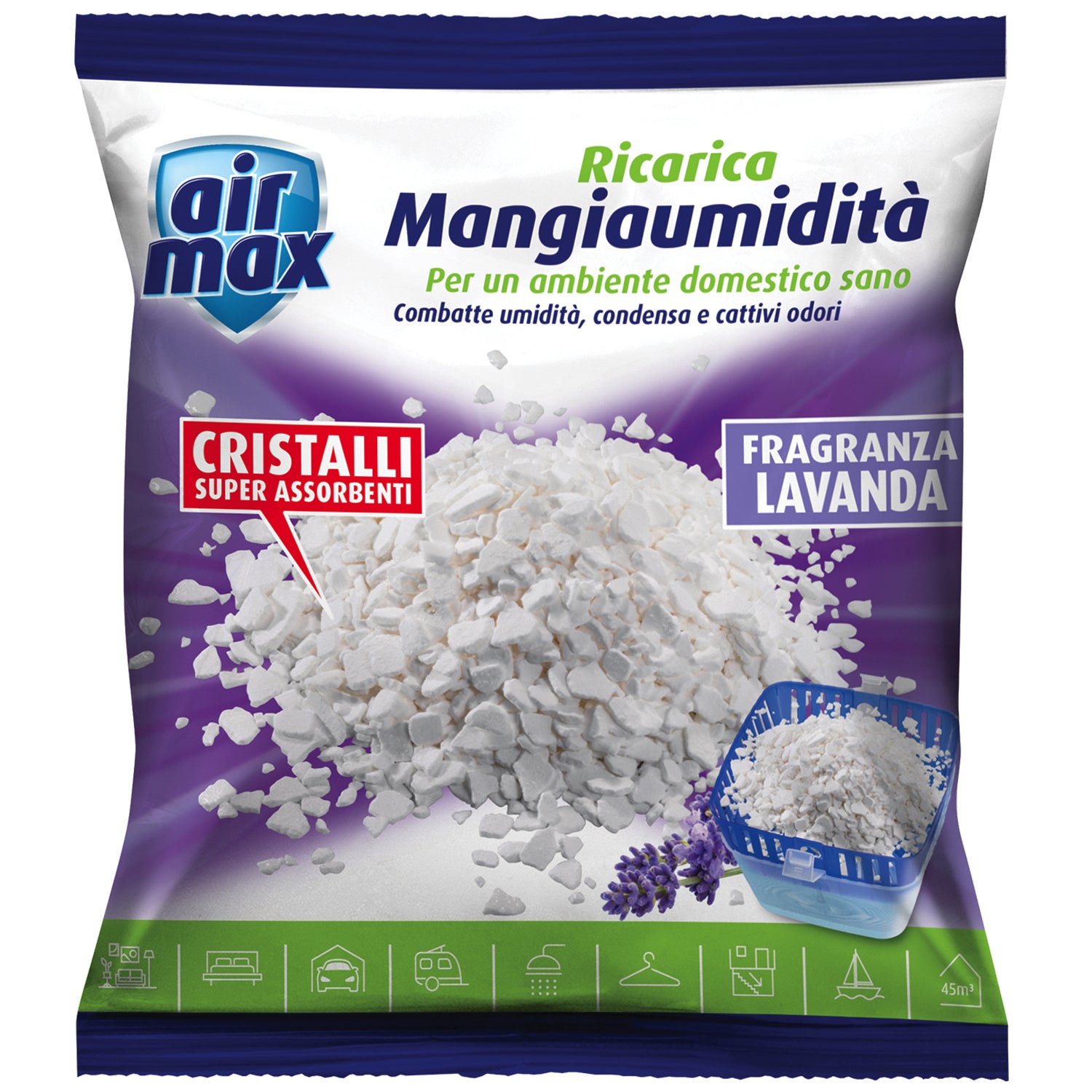 AIRMAX ASSORBIUMIDITA RICARICA SALI LAVANDA 450 G- 12,0 pz