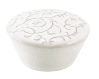 POMOLO PORCELLANA P 36 49X28 MM C/BUSSOLA- METAL STYLE- 4,0 pz